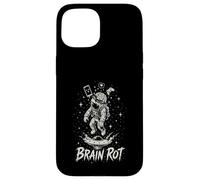 Carcasa para iPhone 15 Brain Rot Astronaut Graphic Surrealista Space Gamer Meme Gift
