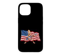 Carcasa para iPhone 15 Brainrot 4th July US Flag America Tung Sahur Electric Guitar