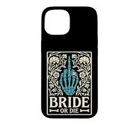Carcasa para iPhone 15 Bride Or Die Retro Halloween Despedida de Soltera a Juego