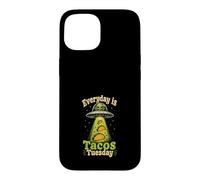 Carcasa para iPhone 15 Cada Día es Martes de Tacos - Diseño Alieno Divertido