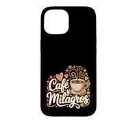 Carcasa para iPhone 15 Café y Milagros Café Español Fe Cita Positiva