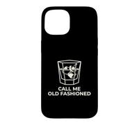 Carcasa para iPhone 15 Call Me Old Fashioned Cocktail Lover Divertido Minimalista