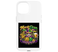 Carcasa para iPhone 15 Camiseta con máscara de Mardi Gras para Fiesta de Carnaval Let The Good Times Roll