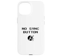 Carcasa para iPhone 15 Camiseta de DJ sin botón de sincronización, Eslogan Retro de Vinilo para Tocadiscos