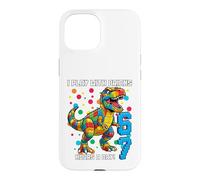 Carcasa para iPhone 15 Camiseta Dino I Play with Bricks 6 7 Hours per Day