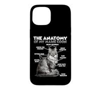 Carcasa para iPhone 15 Camiseta Divertida del Coon de Maine | Anatomía del Maine