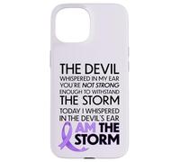 Carcasa para iPhone 15 Cancer Warriors I Am The Storm, I Will Survive and Beat It