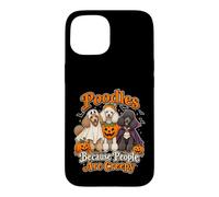 Carcasa para iPhone 15 Caniches Porque la Gente es Espeluznante Divertido Halloween Perro mamá D