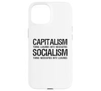 Carcasa para iPhone 15 Capitalismo Vs Socialismo - Divertido Político Antisocialista