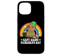 Carcasa para iPhone 15 Capy Saint Patricks Day St Paddy's Green Shamrock Capybara