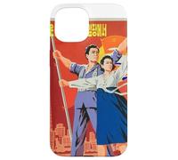 Carcasa para iPhone 15 Cartel de Propaganda de Corea del Norte, Divertido Disfraz