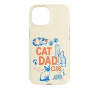 Carcasa para iPhone 15 Cat Dad Club Funny Cat Lover Father's Day