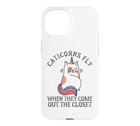 Carcasa para iPhone 15 Caticorns Fly When They Sale The Closet Cat Unicorn Fun