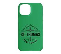 Carcasa para iPhone 15 Católico Santo Tomás Oración por Nosotros Oración Cristiana