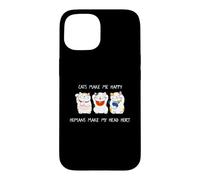 Carcasa para iPhone 15 Cats Make Me Happy Humans Make My Head Hurt for Cat Lovers
