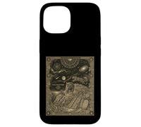 Carcasa para iPhone 15 Celestial Panther Tarot Card Constelación Jungla Luna Astro