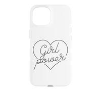 Carcasa para iPhone 15 Chica Poder Corazón Amor Mujeres poderosas Fuerte Empoderar Mujer