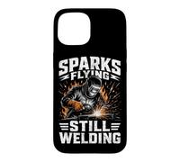 Carcasa para iPhone 15 Chispas Volando Todavía Soldadura Soldador Metal Trabajador Hombres