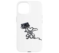 Carcasa para iPhone 15 Cinta Adhesiva Suelta con Texto «I Heart The 90s Movie Store Rent»