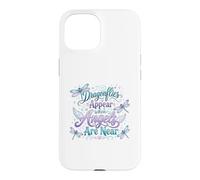 Carcasa para iPhone 15 Cita Espiritual del Recuerdo del ángel de la libélula