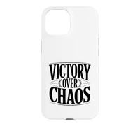 Carcasa para iPhone 15 Cita Motivacional inspiradora de Victoria sobre el Caos