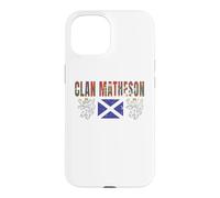 Carcasa para iPhone 15 Clan Matheson Tartan Scottish Family Name Scotland Pride