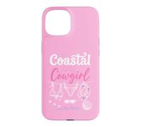 Carcasa para iPhone 15 Coastal Cowgirl Summer Bachelorette Cowboy Hat Beach Blue