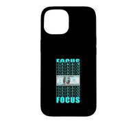 Carcasa para iPhone 15 Color Turquesa Enfócate en tu Dinero Gráfico Turquesa