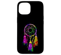 Carcasa para iPhone 15 Colorful Dreamcatcher Feathers Native Tribal