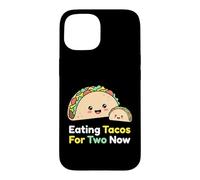 Carcasa para iPhone 15 Comer Tacos para Dos Ahora Mamá Embarazada Esperando Bebé