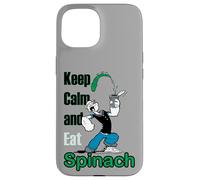 Carcasa para iPhone 15 Cómic Retro de Popeye The Sailor Man Keep Calm & Eat Spinach