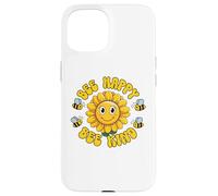 Carcasa para iPhone 15 Common Sunflower Inspirational Motivation Bee Happy Bee Kind