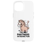 Carcasa para iPhone 15 Compañeros en equitación Fun Pony Horse