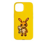 Carcasa para iPhone 15 Conejo Kawaii Unicornio Espeluznante Lindo Conejo de Retazos de Halloween