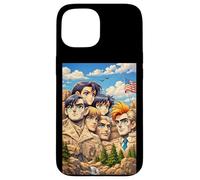 Carcasa para iPhone 15 Cool Mount Rushmore National Memorial USA Presedents Anime