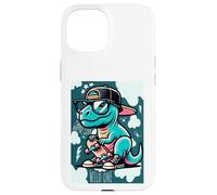 Carcasa para iPhone 15 Cool Skate Dino Baby Dinosaur Cartoon for Kids