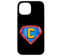 Carcasa para iPhone 15 Cool Super C Alphabet Cute Initial Monogram Letter C Graphic