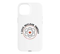 Carcasa para iPhone 15 Corazón de molécula de Signo atómico - Amo a los Maestros de energía Nuclear