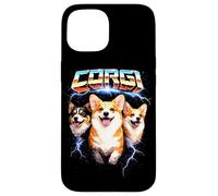 Carcasa para iPhone 15 Corgi Heavy Metal Angry Music Rock N Roll Concierto Punk