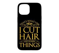 Carcasa para iPhone 15 Corto El Pelo Y Sé Cosas Peluquero Peluquero