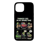 Carcasa para iPhone 15 Cosas Que Hago en mi Tiempo Libre Papá Humor asando a Funny Frog