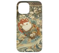 Carcasa para iPhone 15 Cosmic Cat Ukiyo E Espacio Japonés Neko