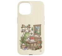 Carcasa para iPhone 15 Cottagecore Frog Baker Cute Mushroom Cake Baking Pastelero Chef