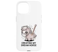 Carcasa para iPhone 15 Creando mi Caballo de ensueño Kawaii Pastel Pony