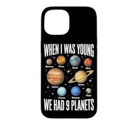 Carcasa para iPhone 15 Cuando era Joven, teníamos 9 Planetas Sistema Solar Galaxy Space
