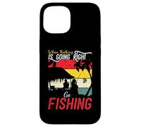 Carcasa para iPhone 15 Cuando Nada va Bien, ve a Pescar Funny Angler Fisher