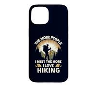Carcasa para iPhone 15 Cuantas más Personas conozco, más me Encanta el Senderismo Retro Camping