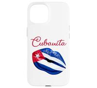 Carcasa para iPhone 15 Cubanita Lips Formed by The Cuban Flag Design