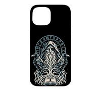 Carcasa para iPhone 15 Cuervos de Odín Hugin & Munin Vegvisir Árbol del Mundo Yggdrasil