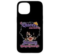 Carcasa para iPhone 15 Cumpleaños de enero, para Mujeres, Afro Chica, Reina Negra